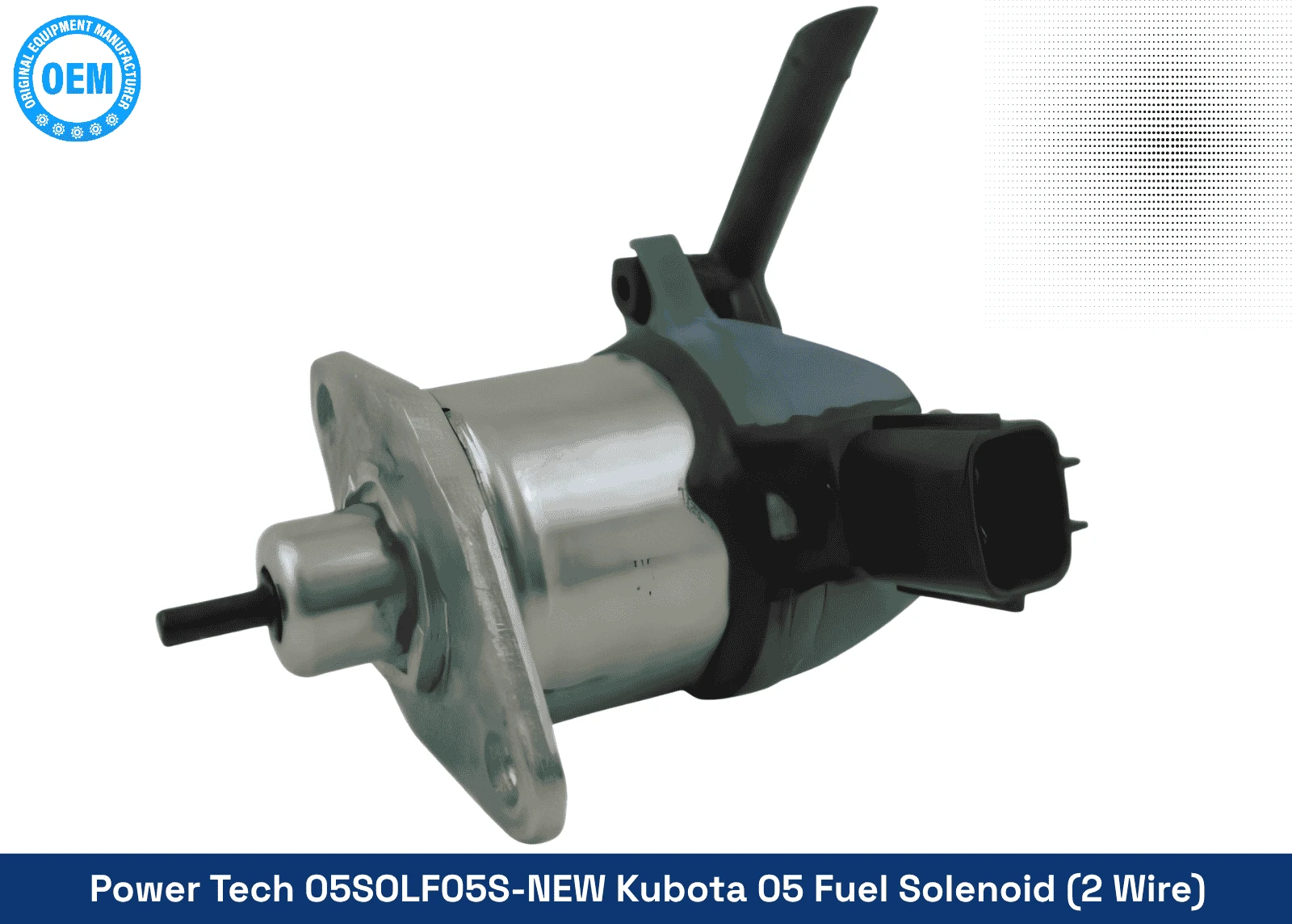Original Kubota 05 Series Two Wire Fuel Shutdown Solenoid