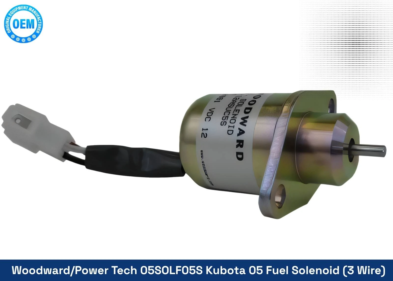 Woodward Power Tech 05SOLF05S Kubota 05 Fuel Solenoid OEM Part